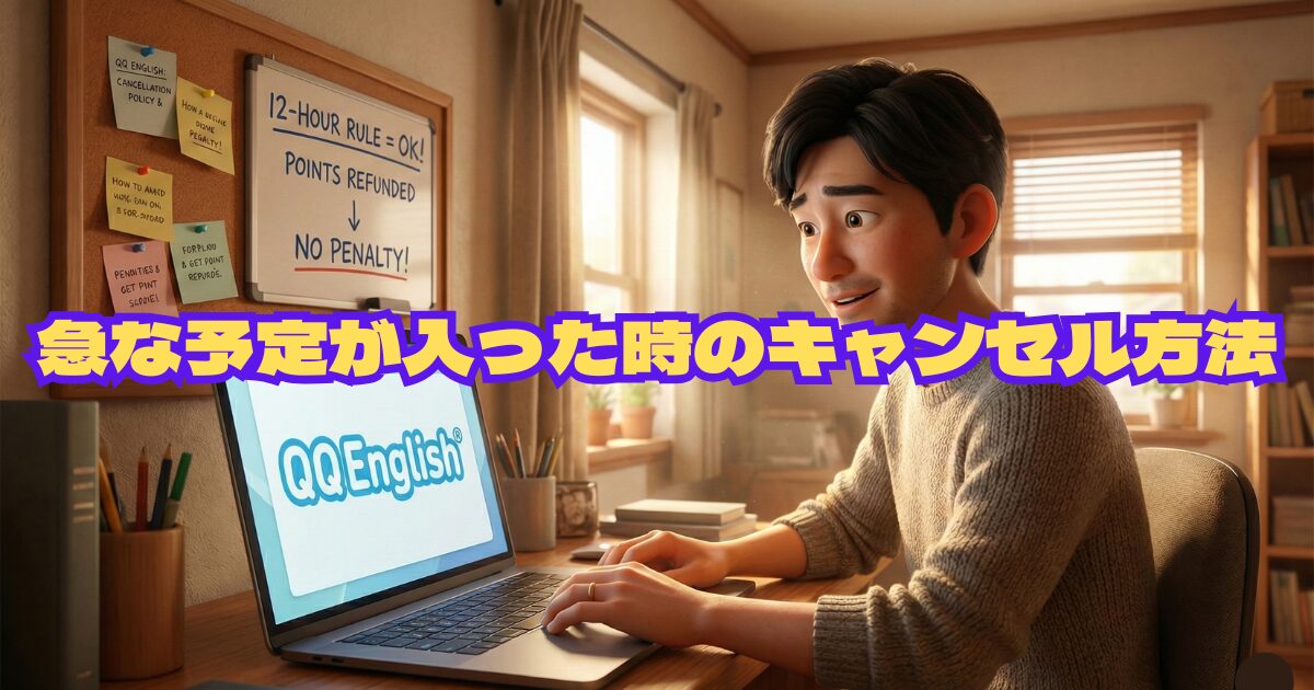 QQイングリッシュのキャンセル規定｜12時間ルールと倍額没収を防ぐ全知識