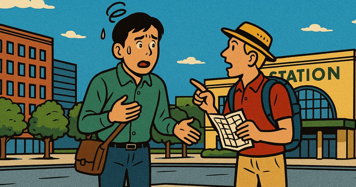 英語で会話ができない男性